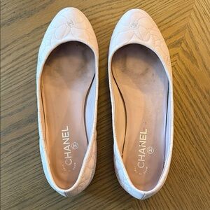 Chanel Ballet Flats Size 40 Pink Camelia Logos